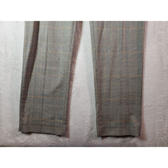 H&M Dress Pants Womens Size 8 Multi Plaid Polyester Straight Leg Flat Front - Picture 3 of 9